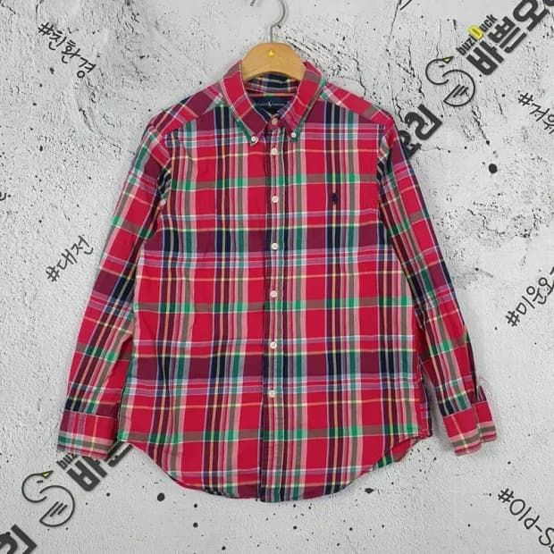 랄프로렌 RALPH LAUREN 체크 셔츠 레드 1100014