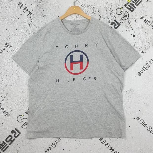 타미힐피거 TOMMY 반팔 티 그레이 XL 1000093
