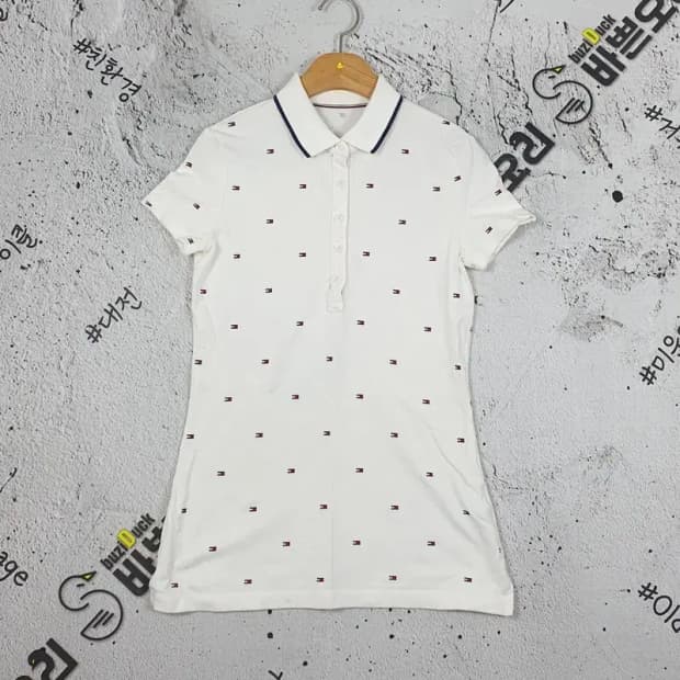 타미힐피거 TOMMY 여성 미니 원피스 티 화이트 XS 1000278