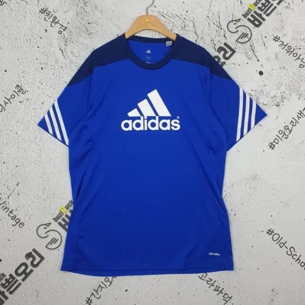 아디다스 ADIDAS 기능성 반팔 티 블루 110 1000291