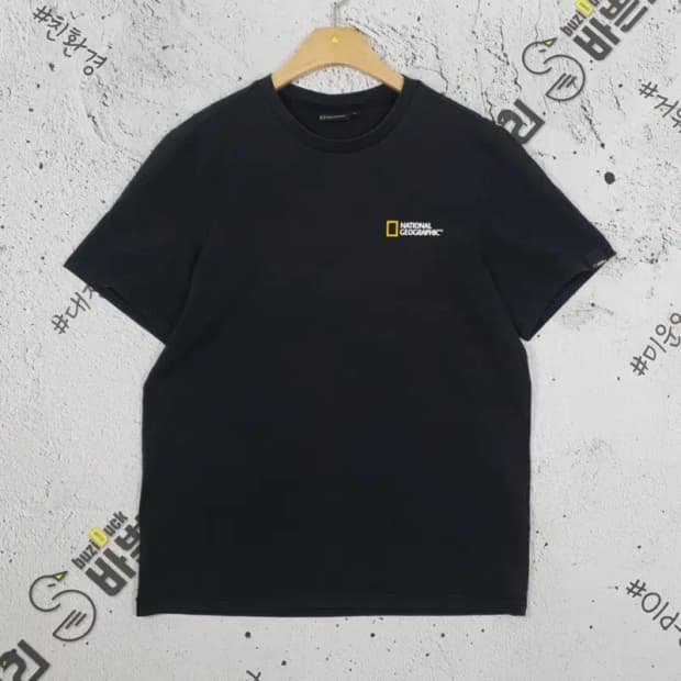 내셔널지오그래픽 NATIONAL 반팔 티 블랙 M 1000386
