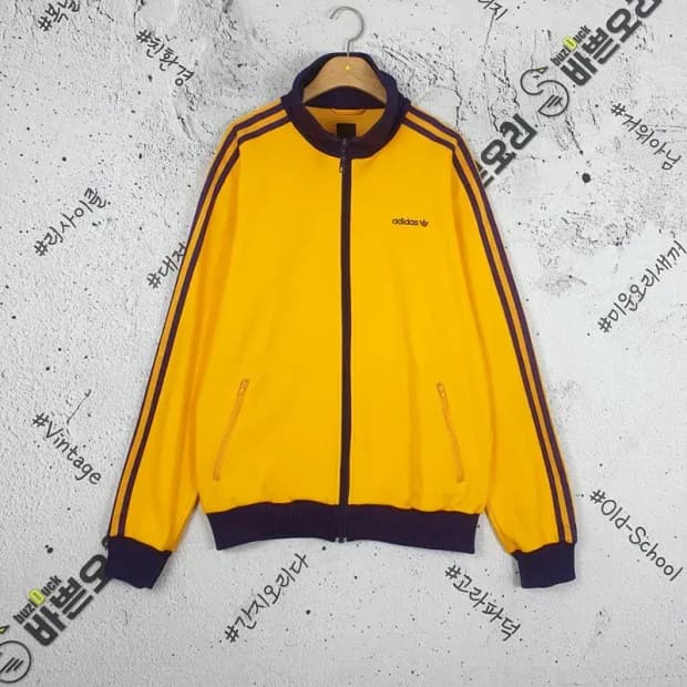 아디다스 ADIDAS 베켄바우어 져지 자켓 옐로우 퍼플 3100089