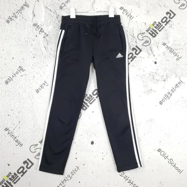 아디다스 ADIDAS 오픈헴 기모 트레이닝 운동 바지 블랙 4400020