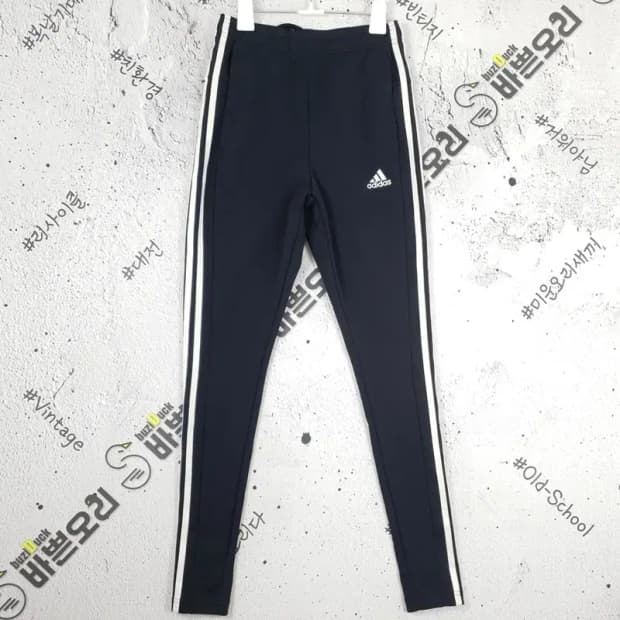 아디다스 ADIDAS 슬림 오픈헴 트레이닝 운동 바지 블랙 4400027