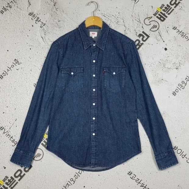 리바이스 타입1 웨스턴 데님 셔츠 긴팔 진청 S 1100316