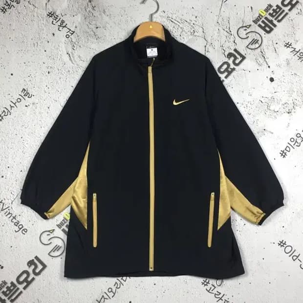 나이키 드라이핏 7부소매 바람막이 자켓 블랙 골드 M 3800167