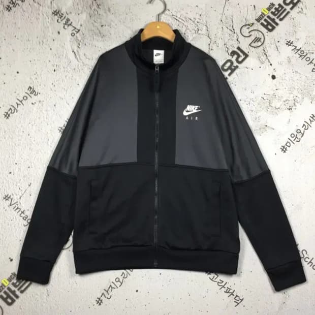 NIKE 나이키 에어 풀집업 자켓 져지 블랙 L/100 3100243