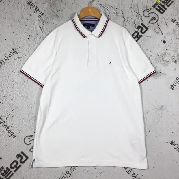타미힐피거 TOMMY 반팔 카라티 화이트 L 1000474