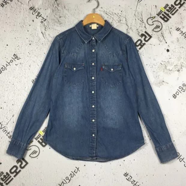 리바이스 LEVI'S 여성 중청 데님 셔츠 네이비 M 1100325