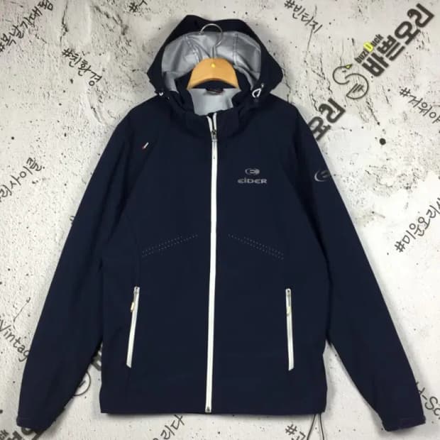 아이더 EIDER 바람막이 후드 자켓 네이비 L 3800174