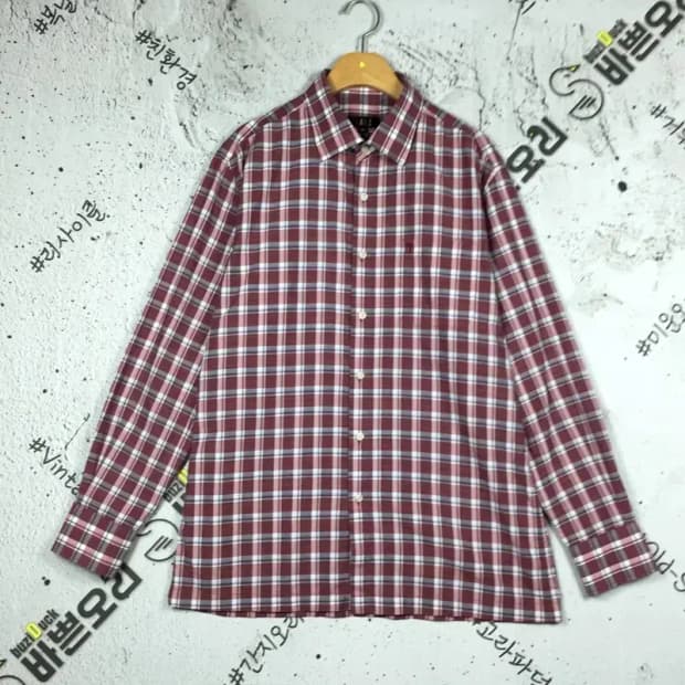 닥스 DAKS 긴팔 셔츠 와인 타탄체크 100 1100328