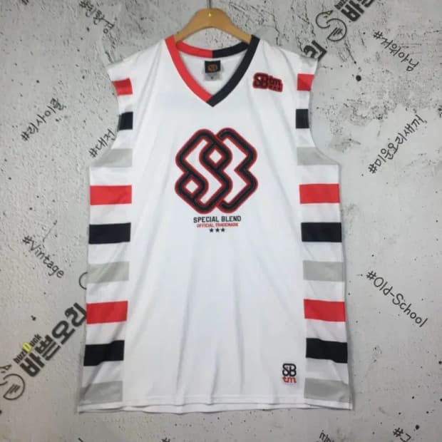 스페셜블랜드 보드 스케이트 유니폼 민소매 화이트 XXL 1000492