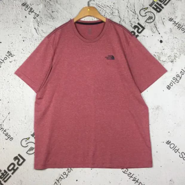 노스페이스 기능성 레귤러핏 반팔 멜란지 레드 XXL 1000497
