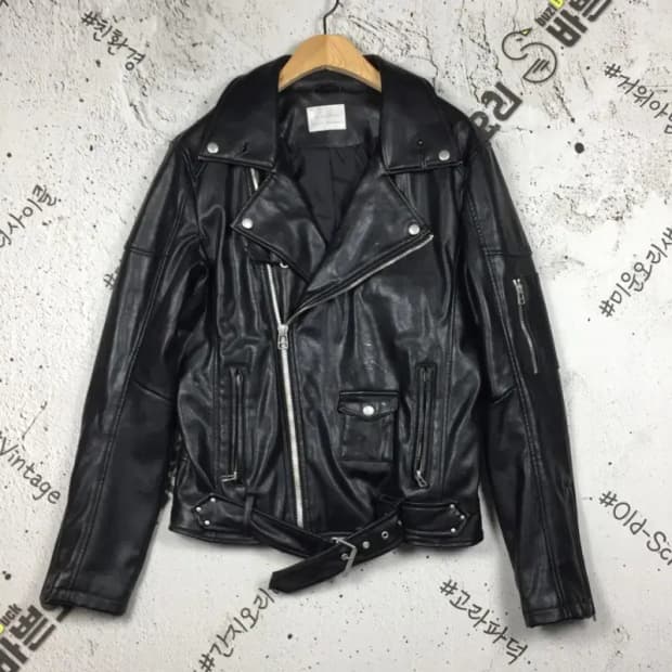 자라 ZARA 맨 바이커 라이더 가죽 자켓 블랙 USA M 3200070