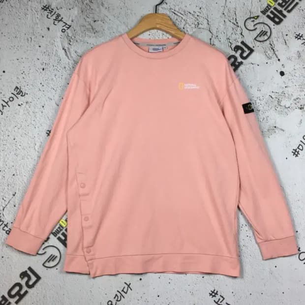 내셔널지오그래픽 와펜 맨투맨 라이트 핑크 160 2100152