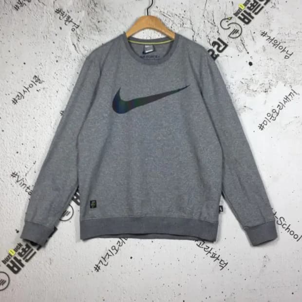 나이키 에어포스1 홀로그램 스우시 맨투맨 그레이 2XL 2200236