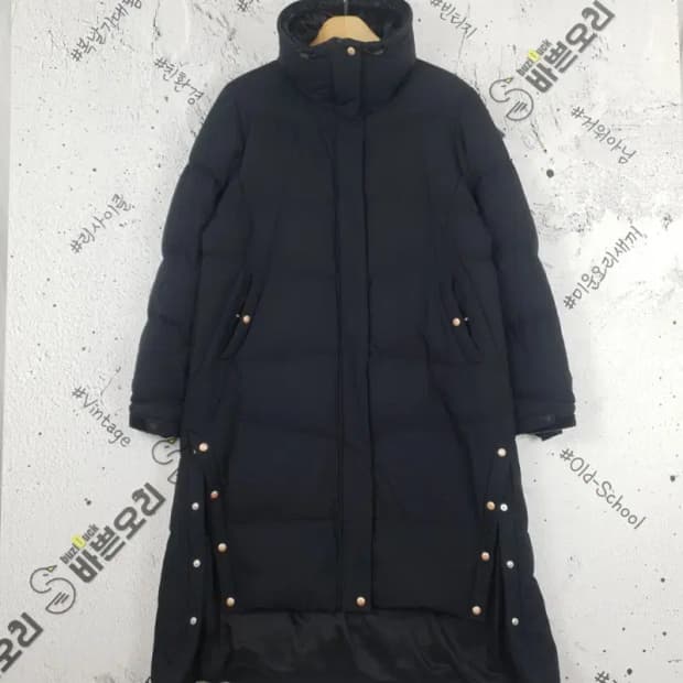 헤지스골프 퀄팅 구스다운 HWJU8D881 롱패딩 블랙 3400107