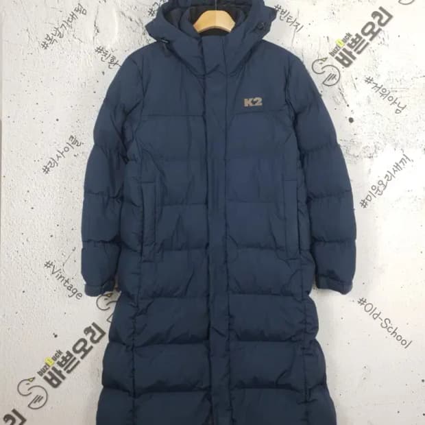 K2 구스다운 롱 패딩 점퍼 네이비 3400134