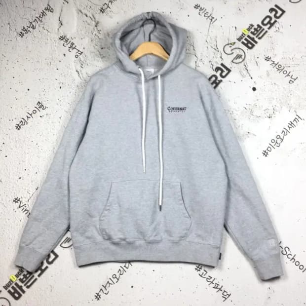 커버낫 빈티지 후드티 라이트 그레이 M 2300226