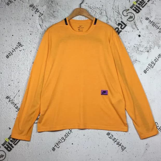 나이키 스포츠 스퀘어 긴팔 티 오렌지 XL 2100161