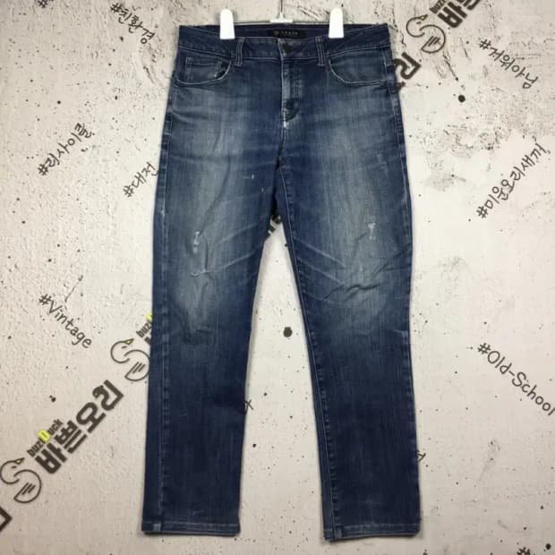 게스 워싱 데님 스판 청바지 중청 W30 4100077