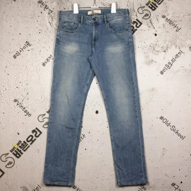 라코스테 워싱 데님 청바지 연청 W32 L34 4100083