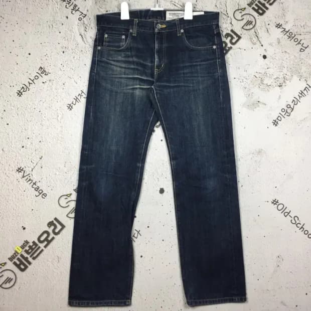 [JPN] 일본 네이버후드 워싱 데님 청바지 네이비 M 4100088