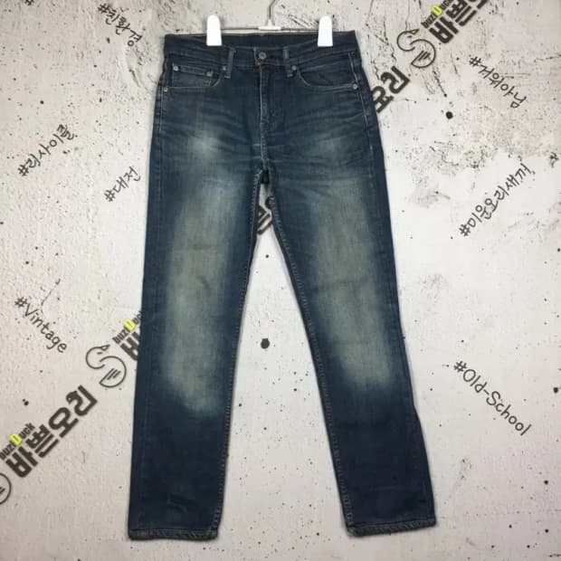 리바이스 511 슬림 워싱 데님 청바지 중청 W30 L34 4100087