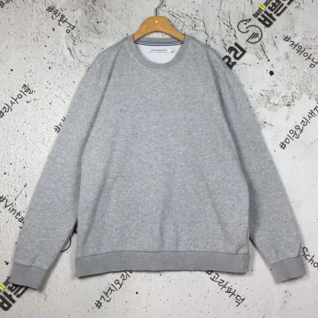 캘빈클라인 CK 캐쥬얼 기모 맨투맨 라이트 그레이 L 2200248