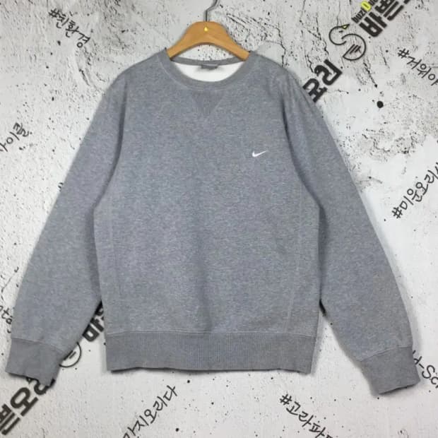 나이키 스우시 기모 맨투맨 라이트 그레이 S 2200249