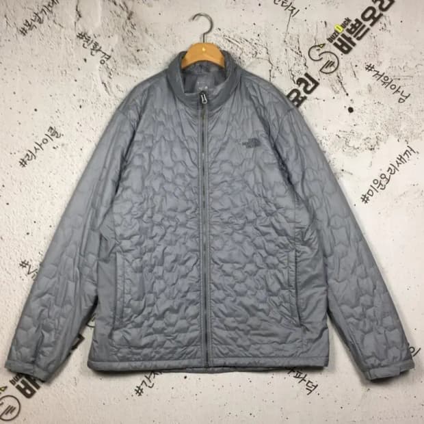 노스페이스 누빔 경량 패딩 자켓 라이트 그레이 3XL 3200092