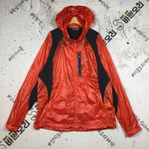 밀레 아웃도어 초경량 바람막이 자켓 코랄 110 3800196