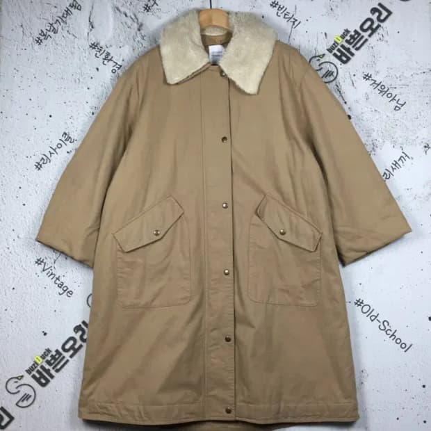 스튜디오톰보이 여성 카라 코트 롱점퍼 베이지 F 3400183