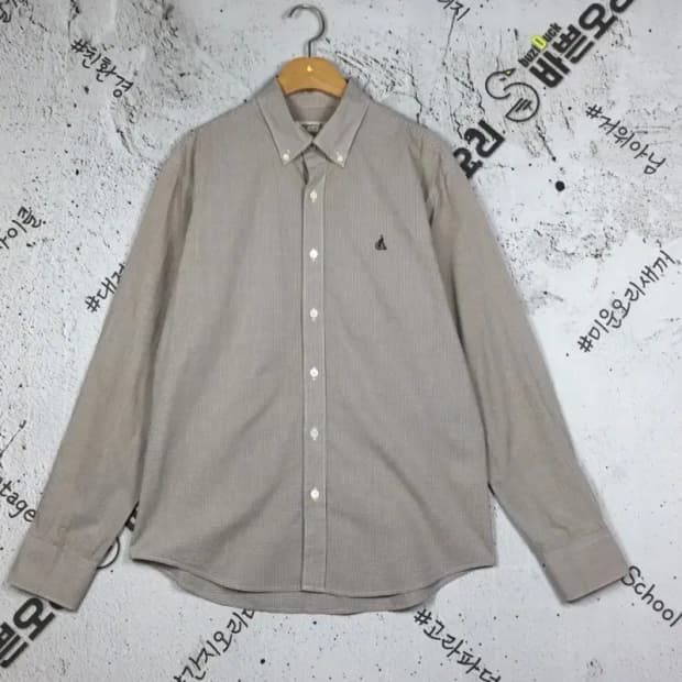 빈폴 긴팔 셔츠 브라운 깅엄체크 L 1100370