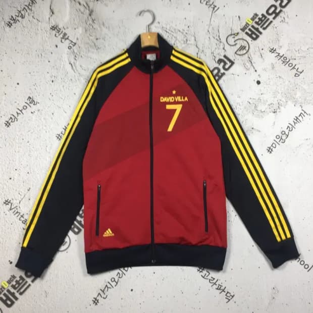 아디다스 스페인 다비드비야 트랙탑 져지 레드 100 3100261
