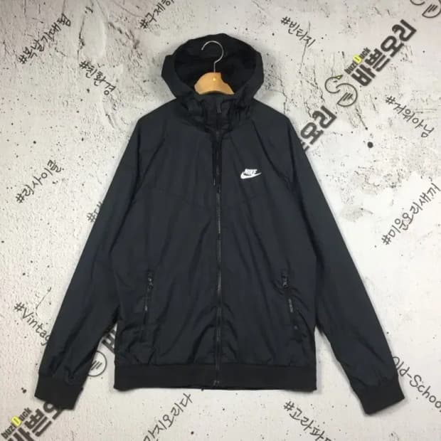 나이키 윈드러너 후드 바람막이 집업 블랙 M 3800204