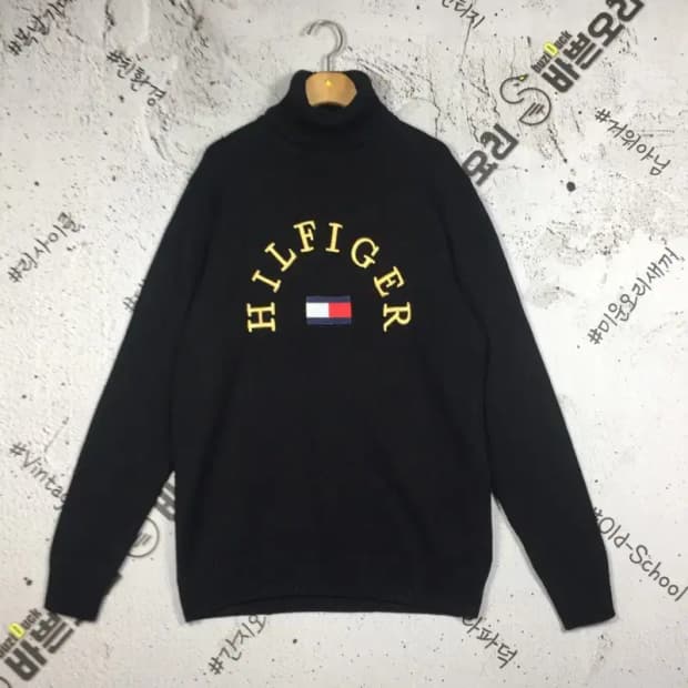 타미진스 목폴라 하이넥 니트 스웨터 블랙 L 2400103