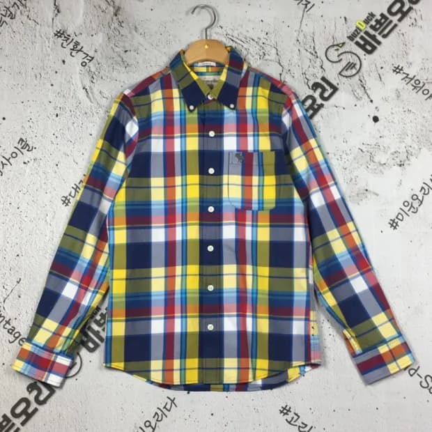 아베크롬비 머슬핏 긴팔 셔츠 다채색 S 1100381