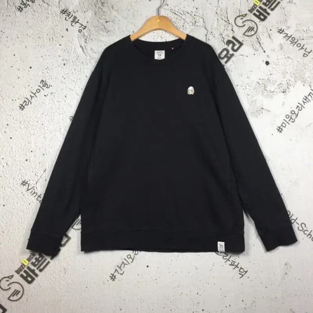 헤지스 피즈 컴포트핏 스몰로고 맨투맨 블랙 XL/10 2200253