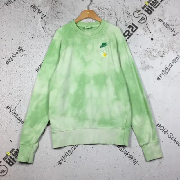 나이키 프랜치테리 자수 에시드워시 맨투맨 그린 M 2200256