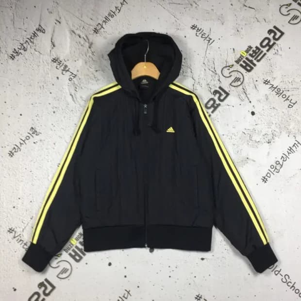 아디다스 여성 립 후드 자켓 집업 블랙 90 3400188