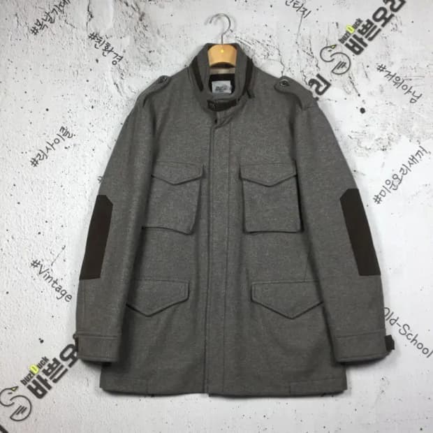 프랑코 페라로 모직 하프 점퍼 자켓 그레이 105 3400193