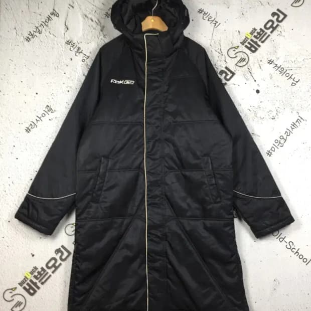 리복 올드스쿨 트레이닝 롱 패딩 블랙 100 3400198