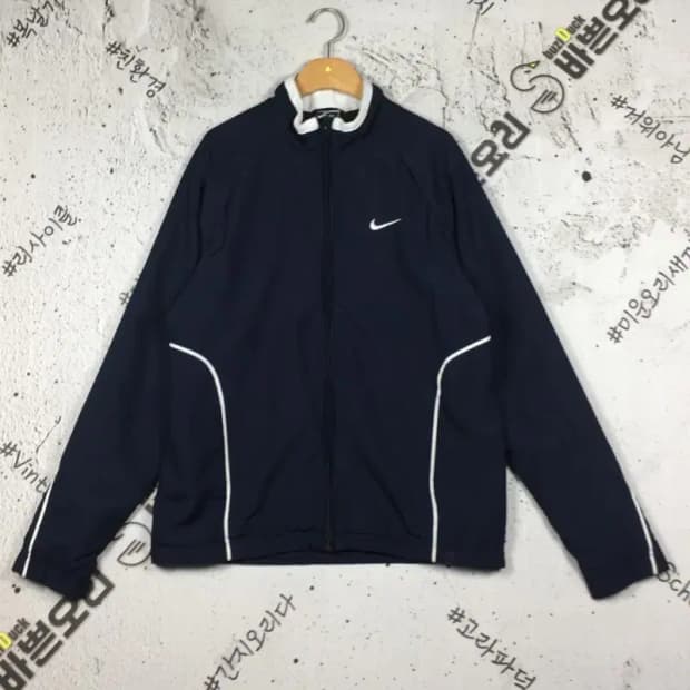 나이키 올드스쿨 드라이핏 바람막이 자켓 네이비 95 3800212