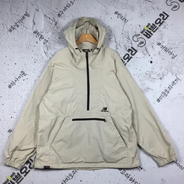 뉴발란스 UNI 에센셜 하프집업 아노락 베이지 L(100) 3800214