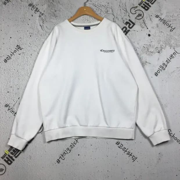디스커버리 기모 맨투맨 화이트 110 2200232