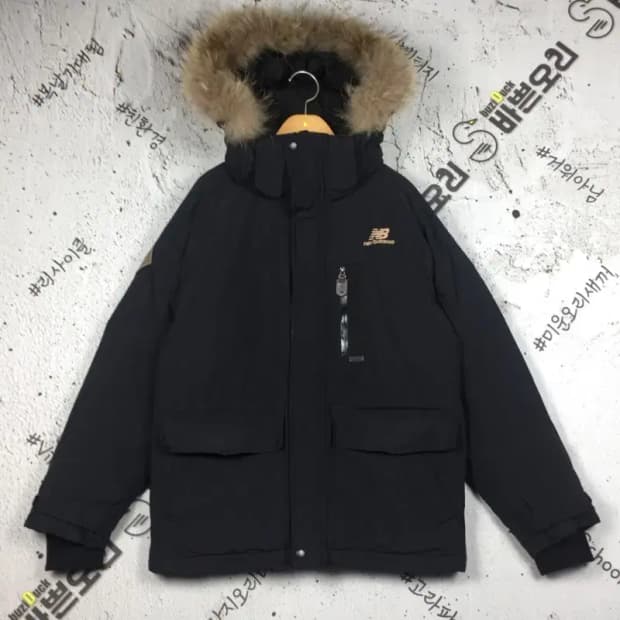 뉴발란스 덕다운 숏 패딩 블랙 90 3400204