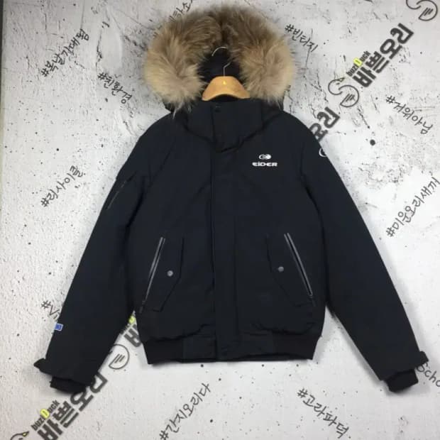 아이더 여성 구스다운 숏 패딩 블랙 XS 3400205