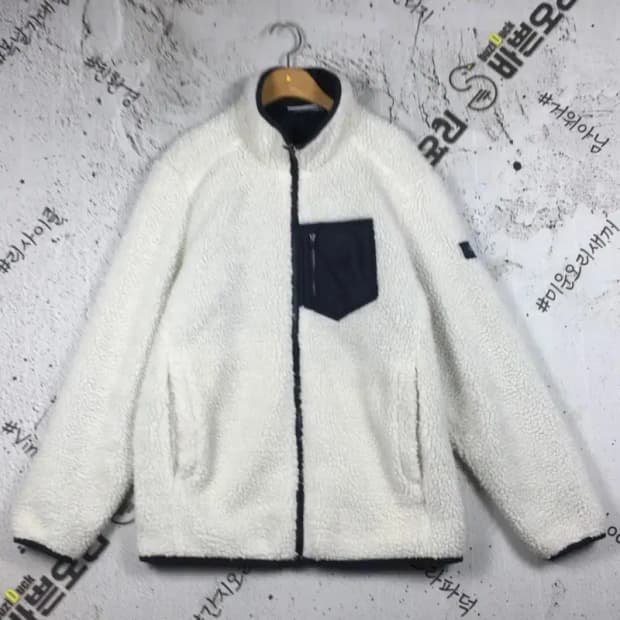 리복 클래식 후리스 집업 자켓 점퍼 화이트 L 3400211