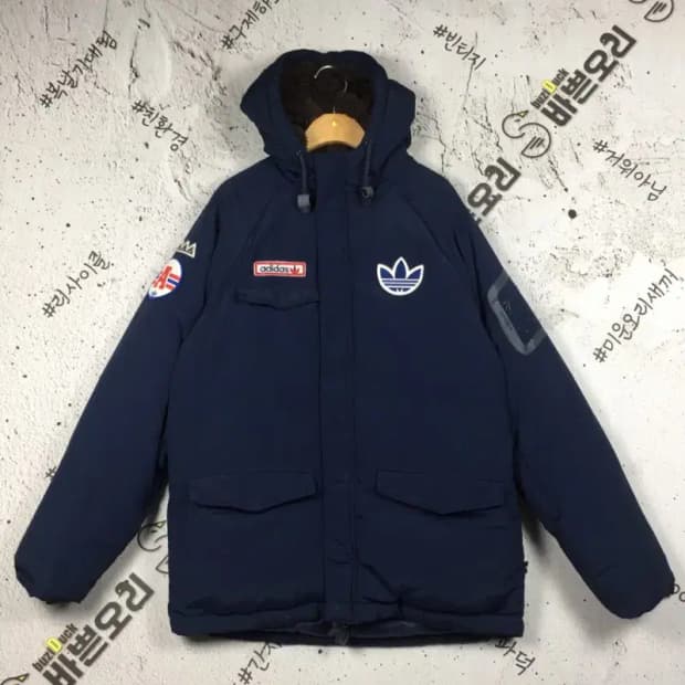 아디다스 오리지널 덕다운 패딩 점퍼 네이비 M 3400219